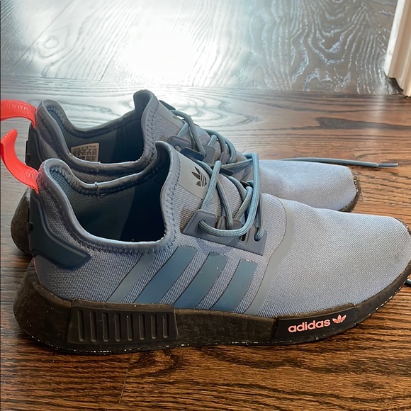 Men’s Adidas NMD - Blue//Orange//Black Spatter - 9.5 - Picture 1 of 7